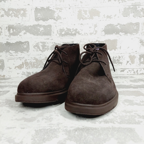 New Easy Spirit Men's Bento Brown Suede Lace Up Ankle Boot H488 - Picture 2 of 11